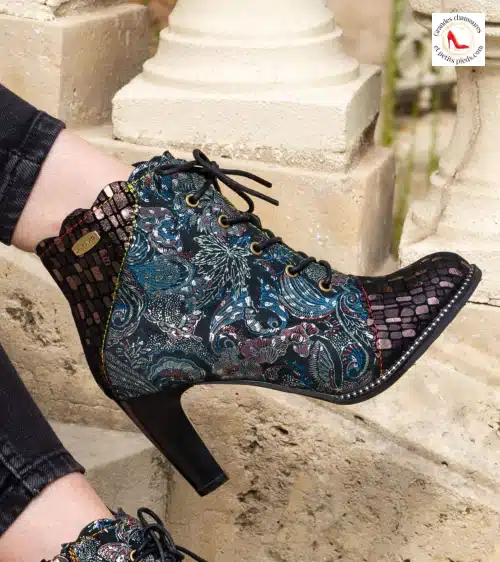 Bottines Alcbaneo Noir Bleu – Image 3
