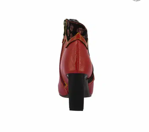 Bottines Gecnieo Rouge Cuir – Image 4