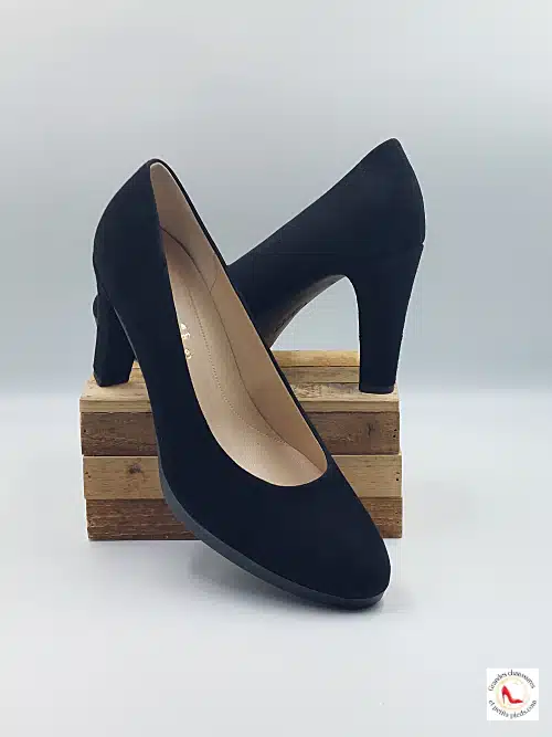 Escarpins Noirs Cuir Suédé
