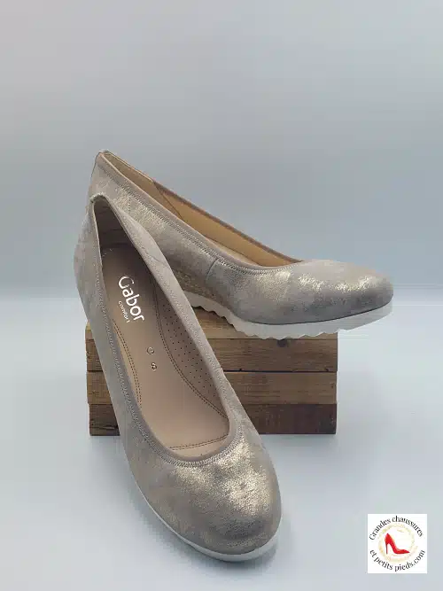 Ballerines compensées « Metallic »