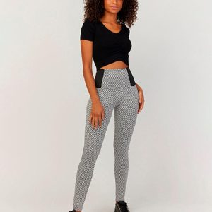 legging à carreaux bicolores