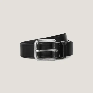 Men's Leather Belt in Black