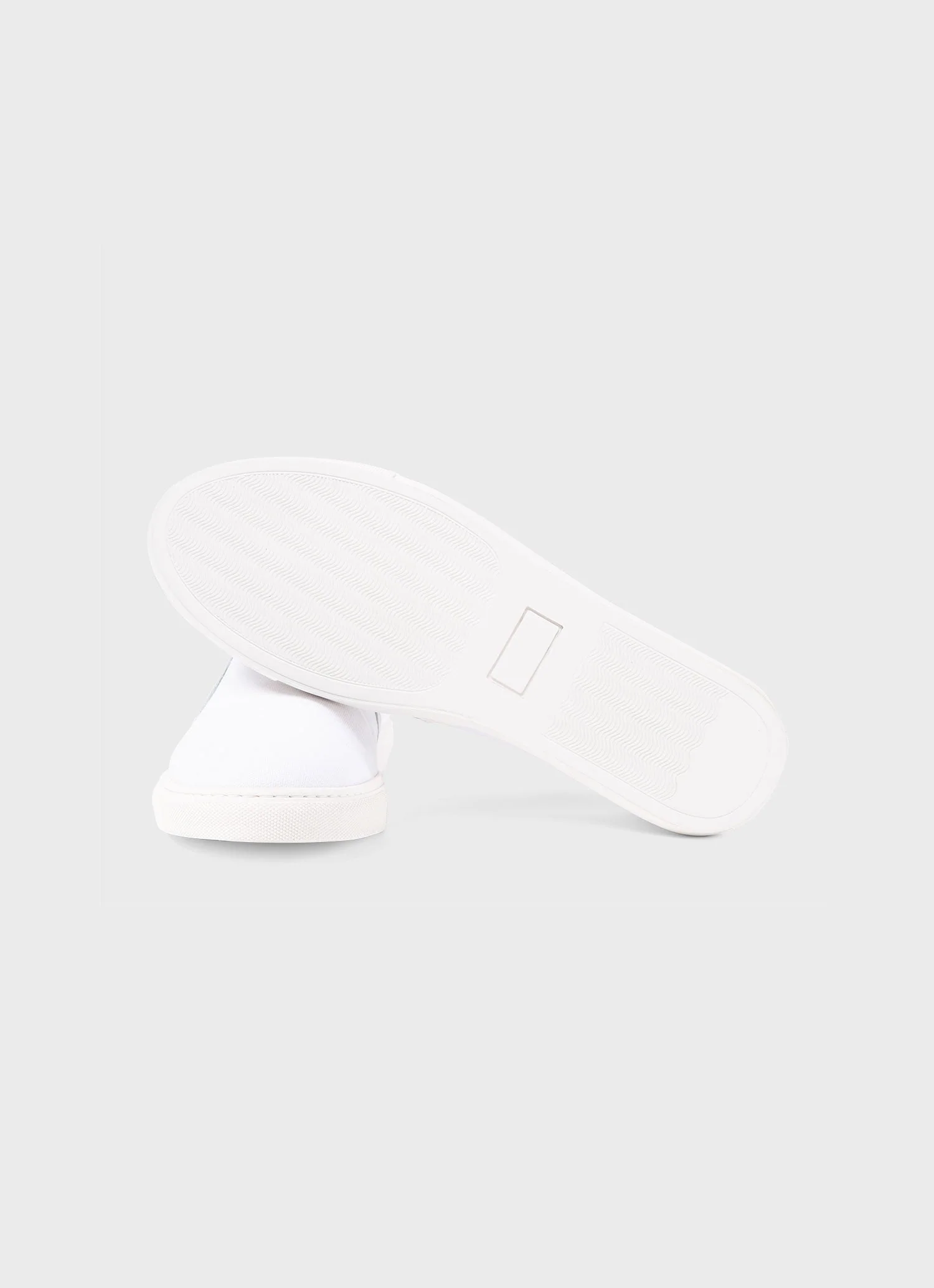 Men&rsquo;s Canvas Slip On Trainer in White