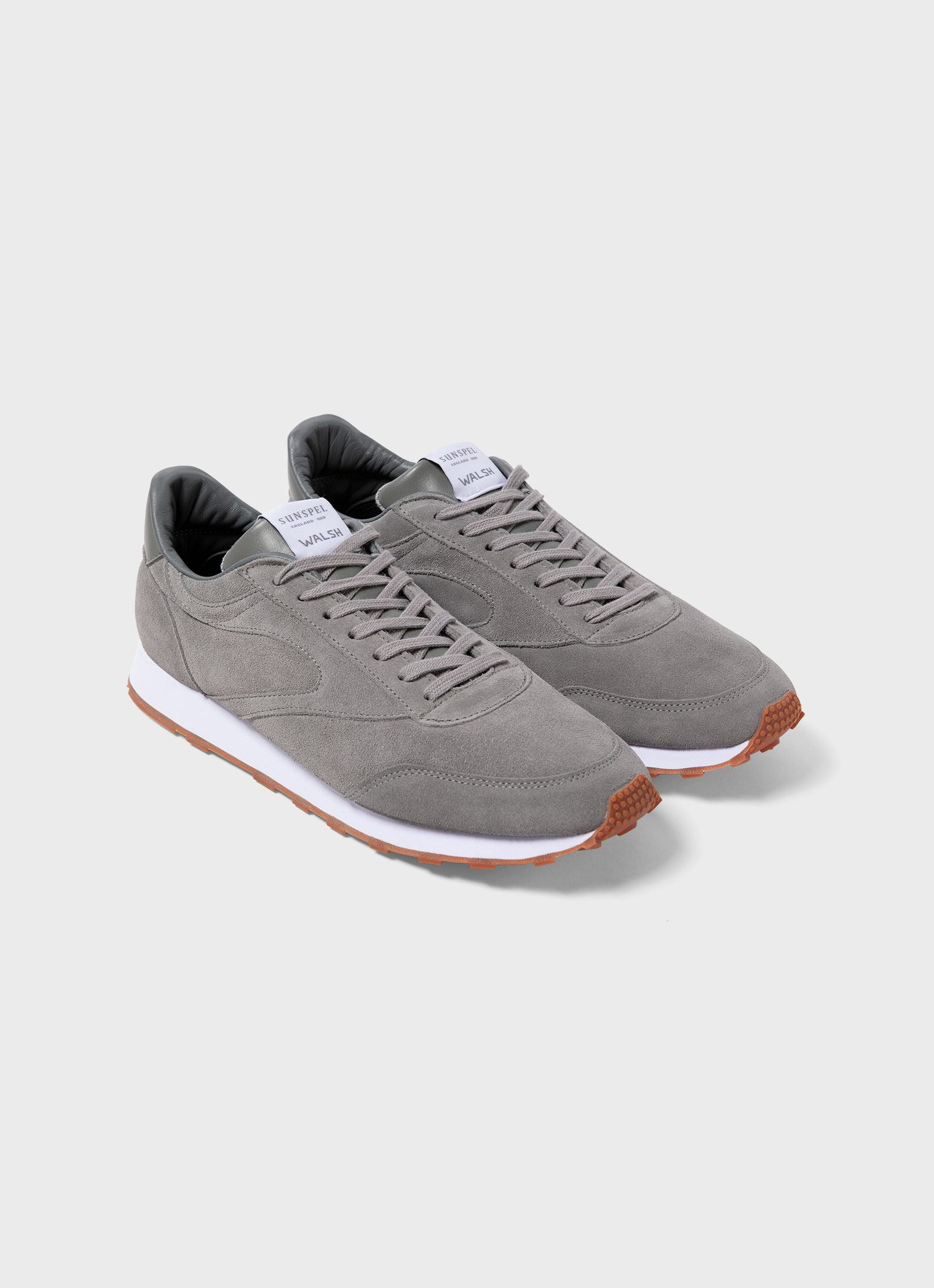 Men&rsquo;s Sunspel and Walsh Trainer in Steel
