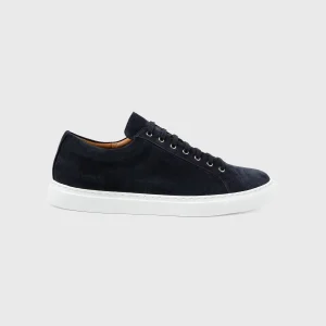 Men's Suede Tennis Shoe in Navy