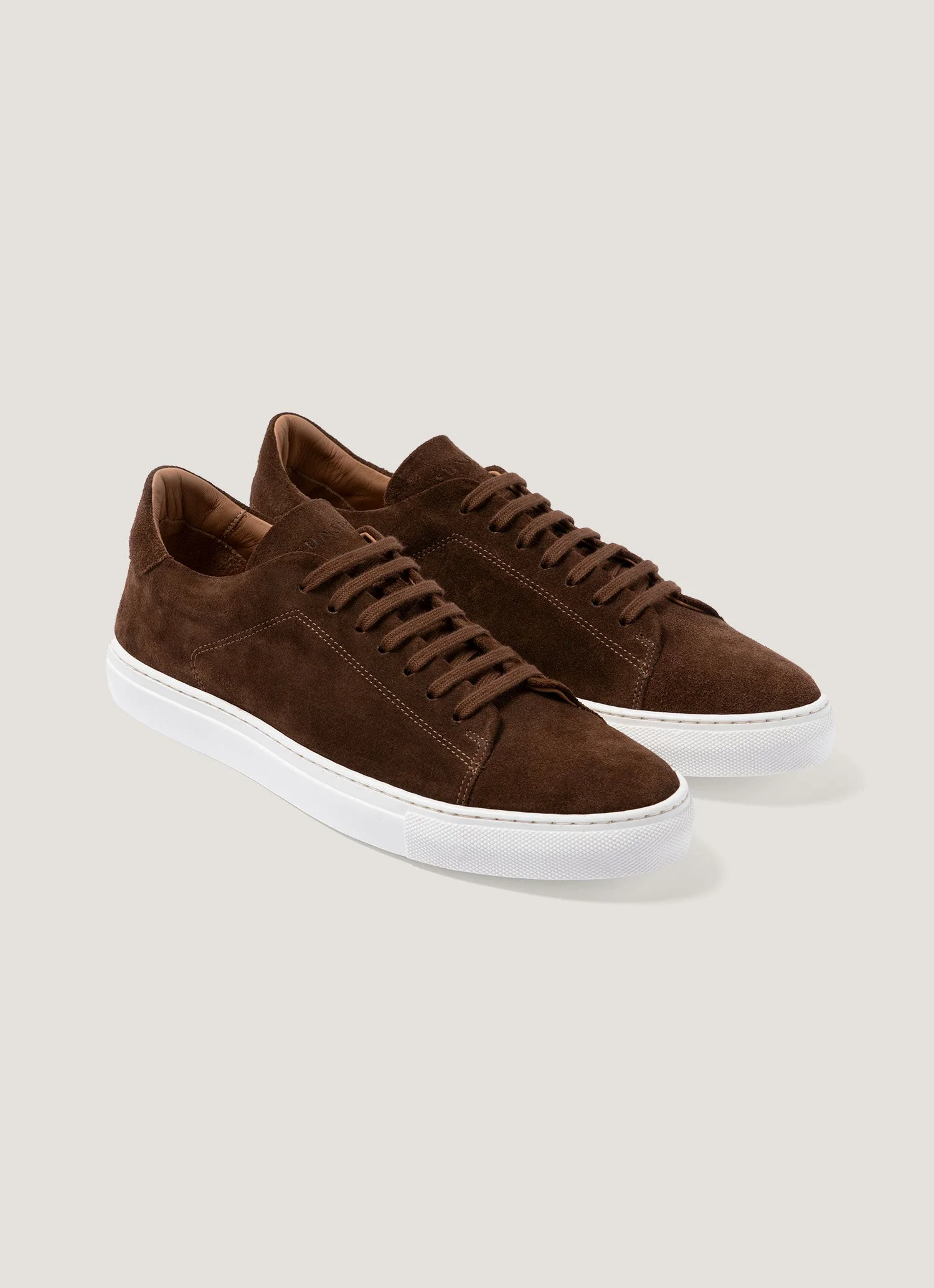 Men&rsquo;s Suede Tennis Shoe in Brown
