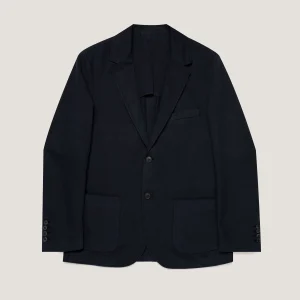 Men's Cotton Linen Blazer in Navy