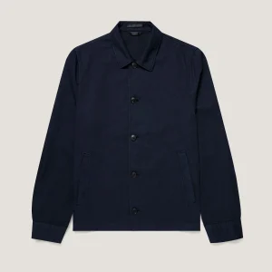 Men's Cotton Linen Jacket in Navy