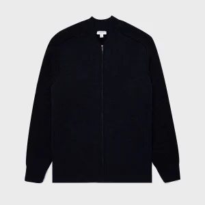 Men's Double Faced Bomber Jacket in Navy