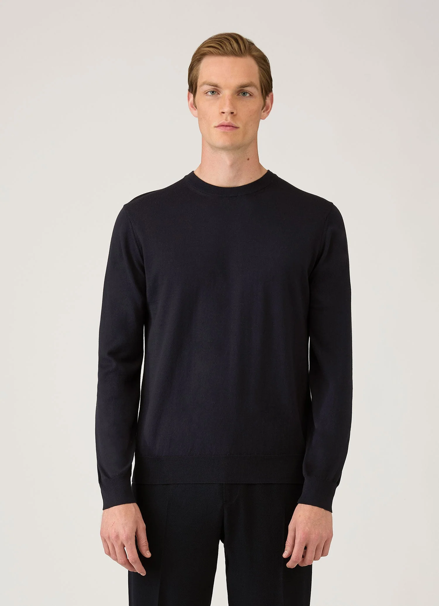 Men&rsquo;s Lightweight Cotton Jumper in Navy
