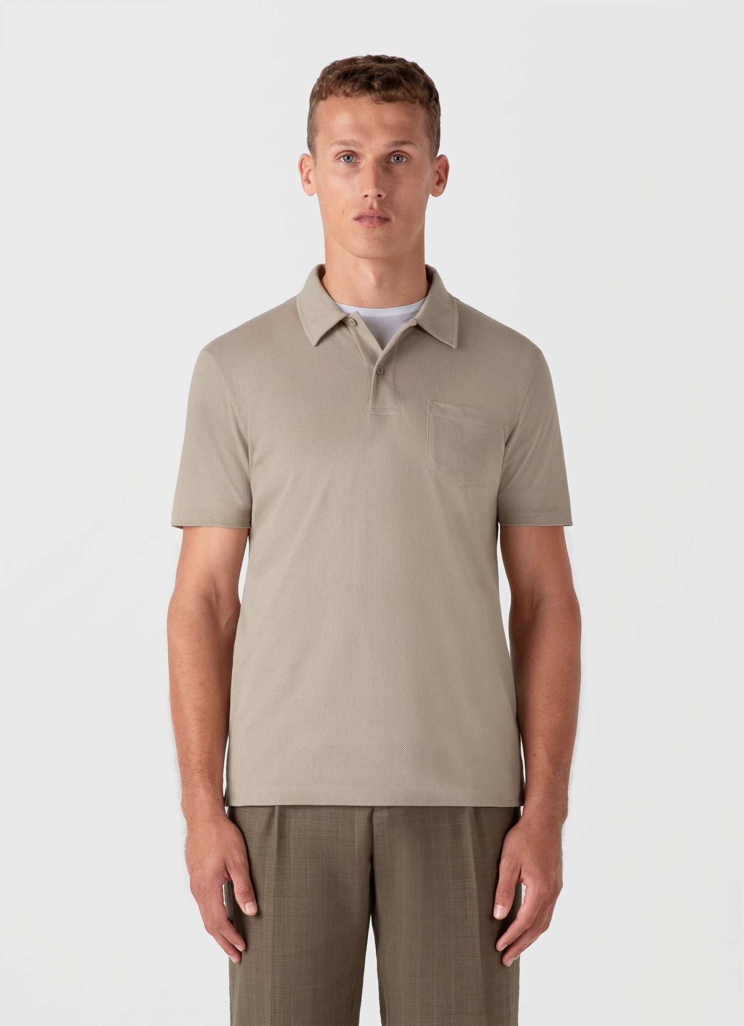 Men&rsquo;s Riviera Polo Shirt in Ash Grey
