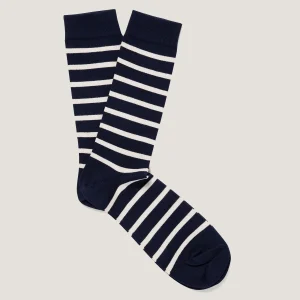 Men's Cotton Socks in Navy/Archive White