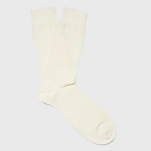 Men's Merino Wool Waffle Socks in Ecru