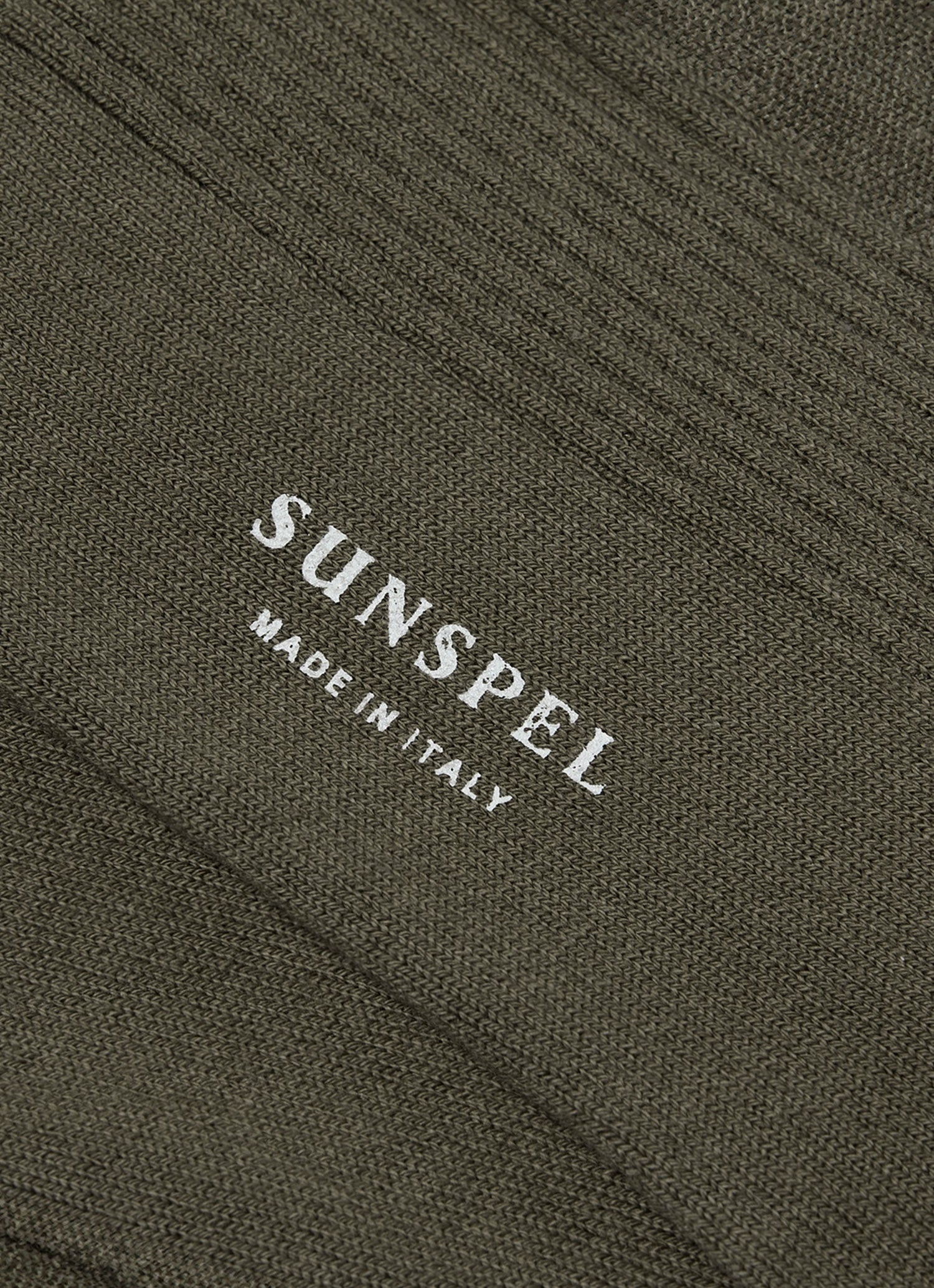 Men&rsquo;s Cotton Ribbed Socks in Khaki