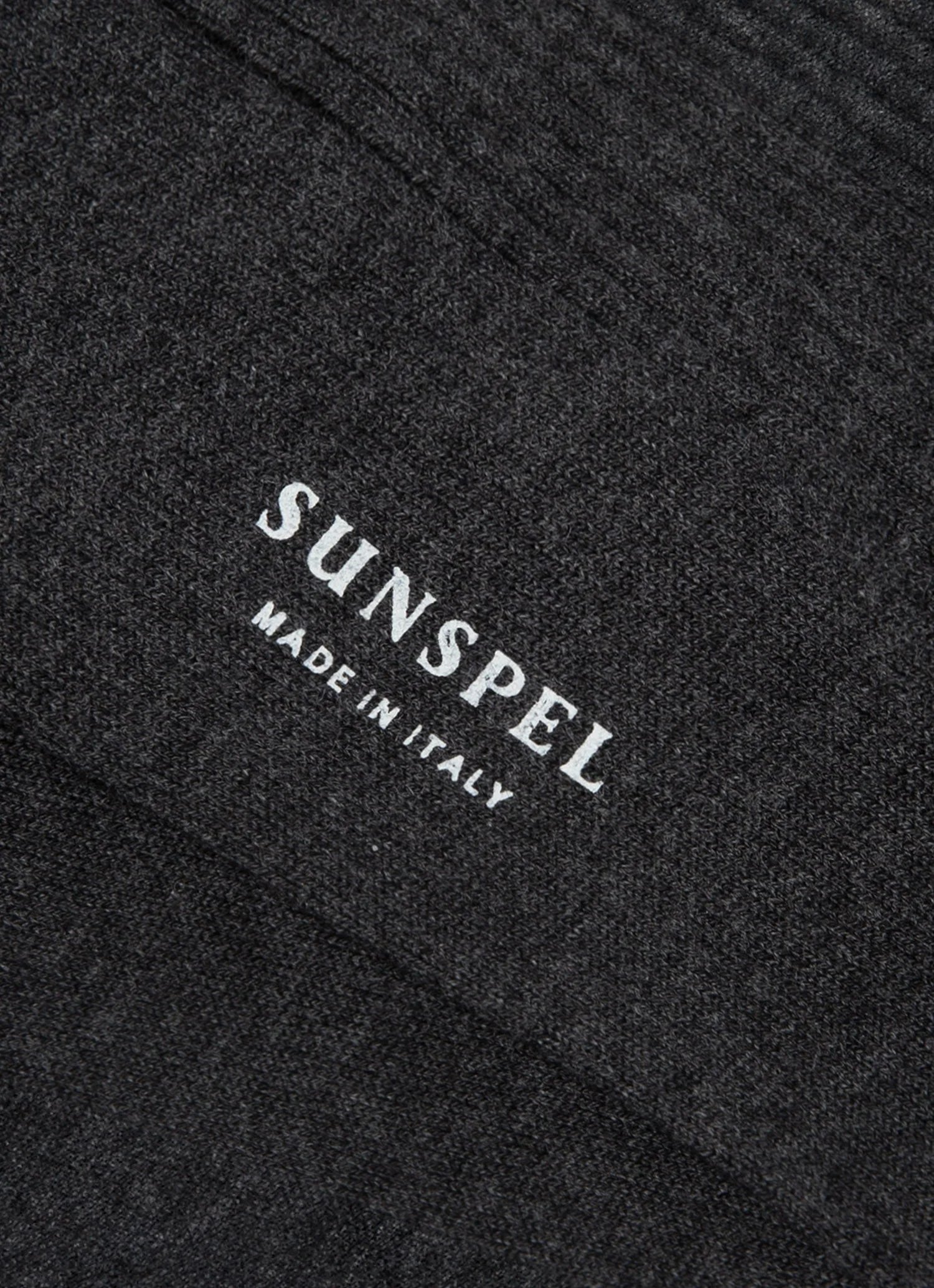 Men&rsquo;s Cotton Ribbed Socks in Charcoal Melange