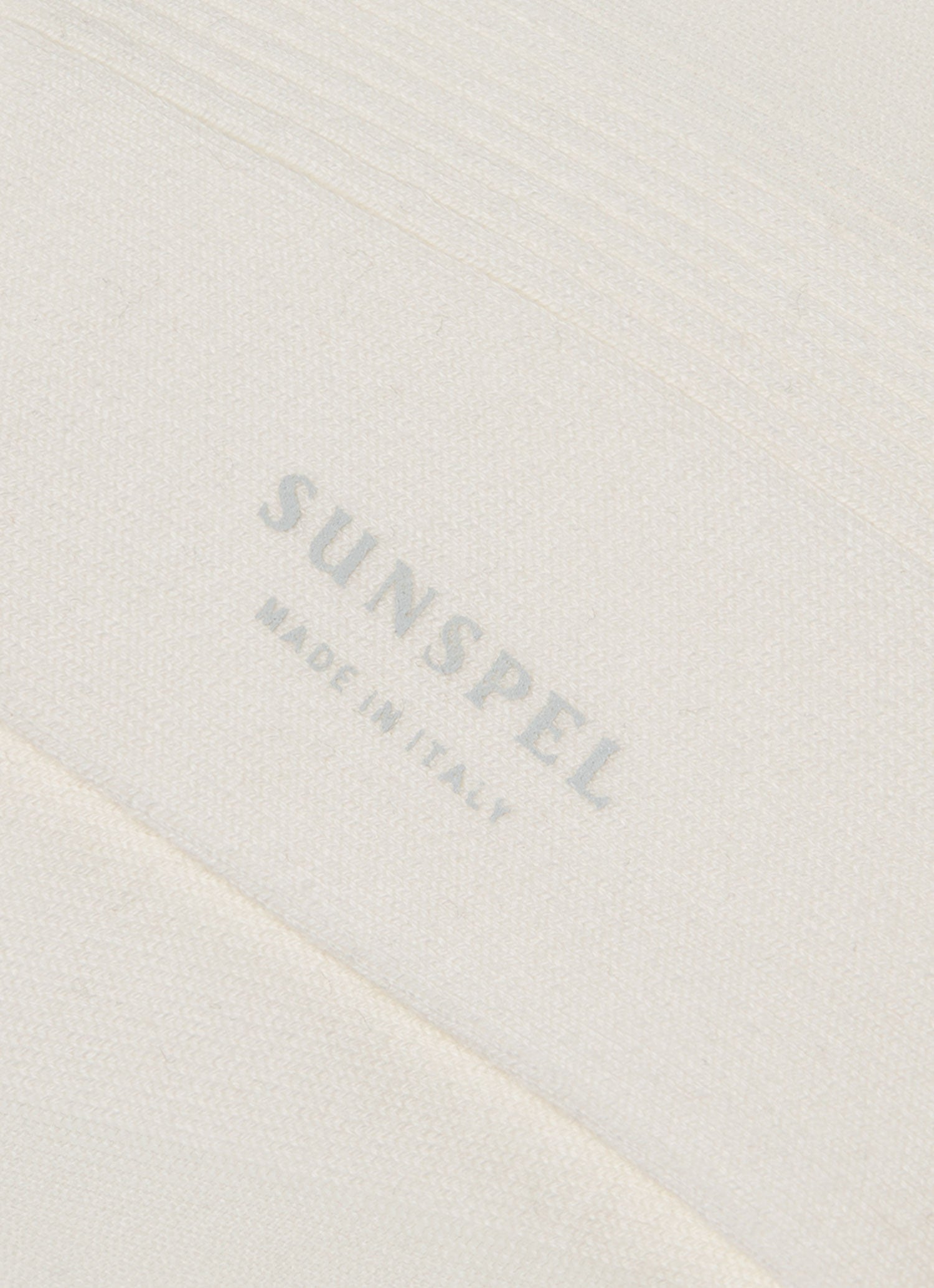 Men&rsquo;s Cotton Ribbed Socks in Archive White