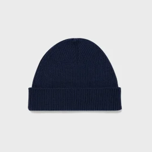 Sunspel x Nigel Cabourn Beanie Hat in Navy