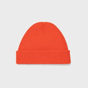 Sunspel x Nigel Cabourn Beanie Hat in Orange