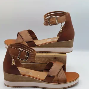 Sandales Compensées Marron « Elle »