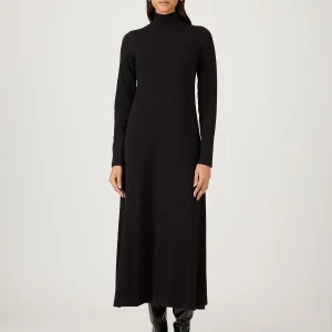 Women's Jersey Midi Dress in Black
