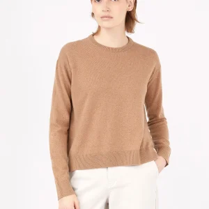 Women's Cashmere Crew Neck Jumper in Camel