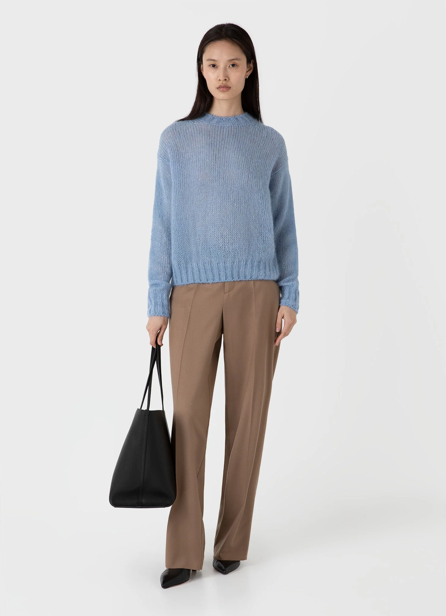 Women&rsquo;s Mohair Silk Jumper in Cornflower