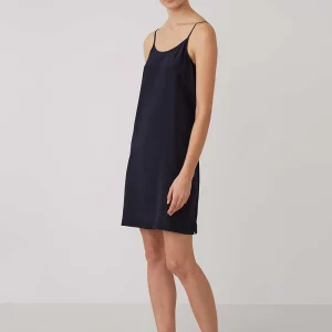 Women's Silk Slip in Navy