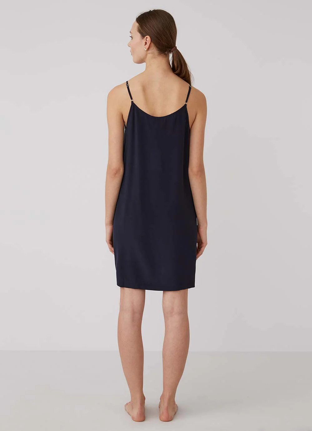 Women&rsquo;s Silk Slip in Navy