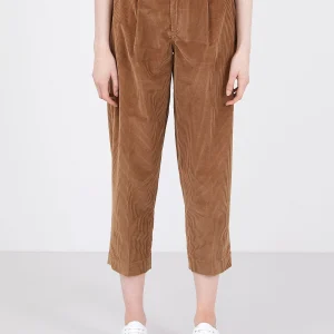 Women's Corduroy Trouser in Dark Camel