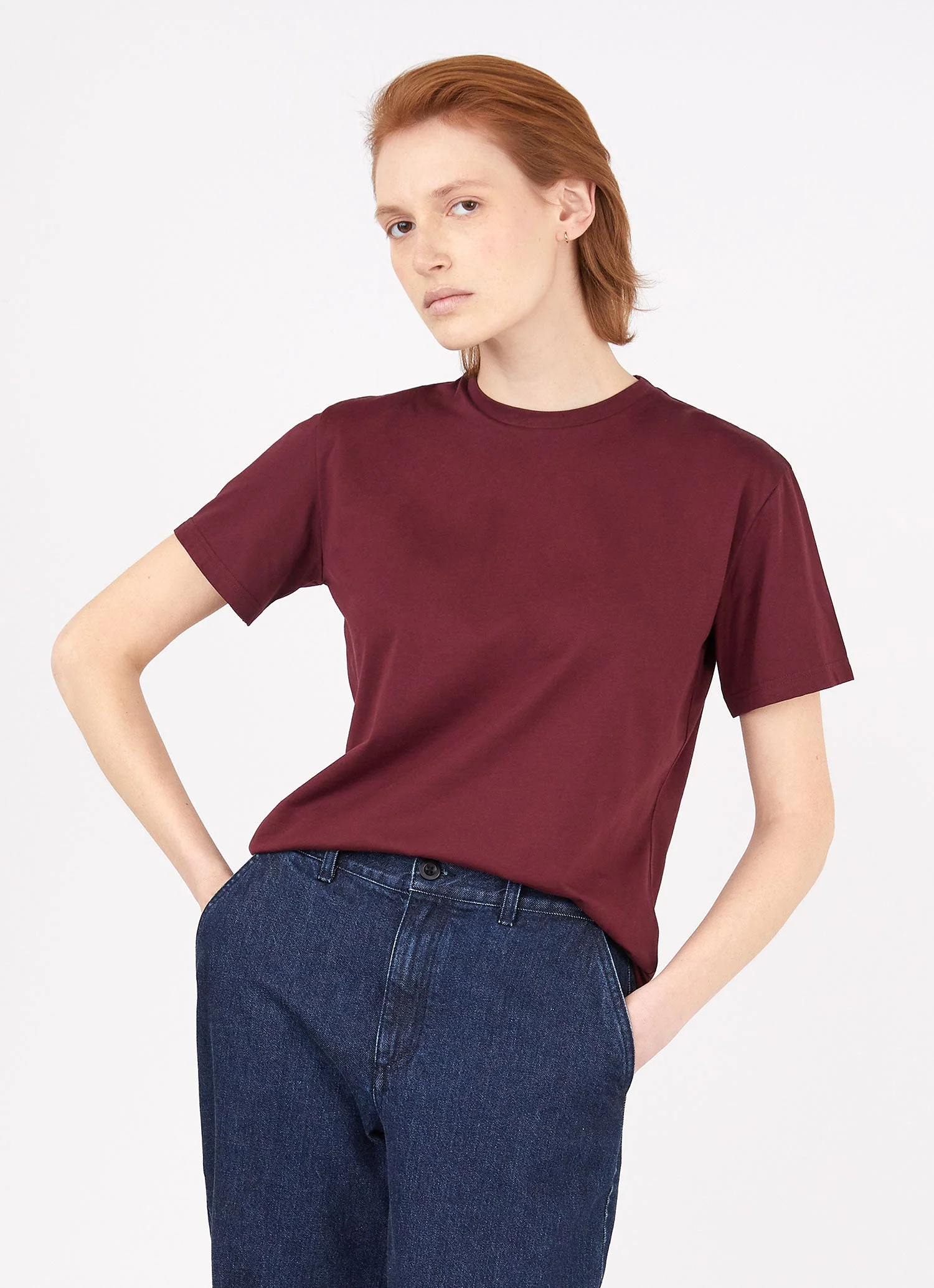 Women&rsquo;s Boy Fit T-shirt in Port