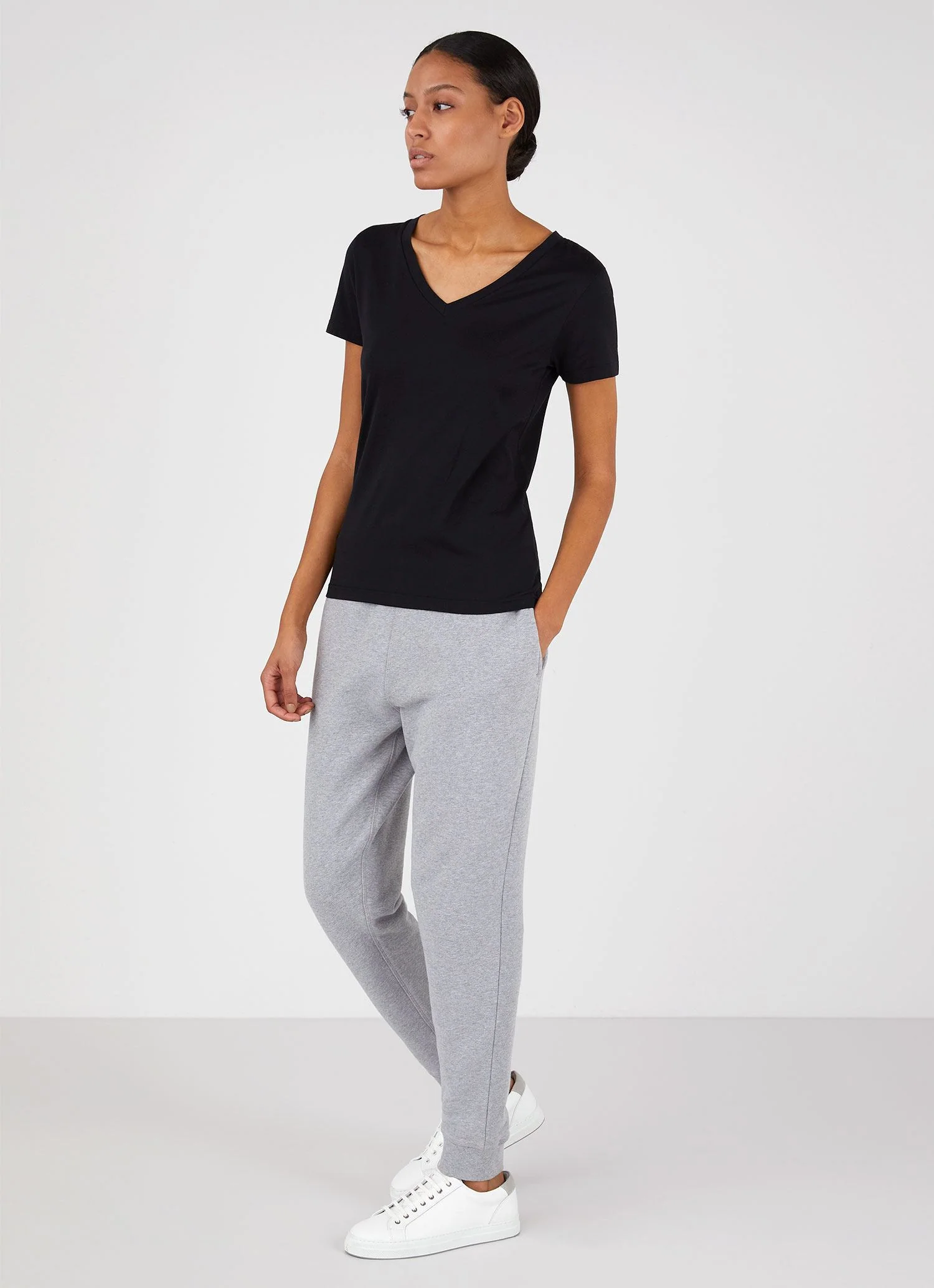 Women&rsquo;s V-neck T-shirt in Black