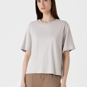 Women's Boxy Heavyweight T-shirt in Putty