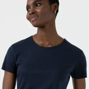 Women's Sea Island Cotton T-shirt in Navy